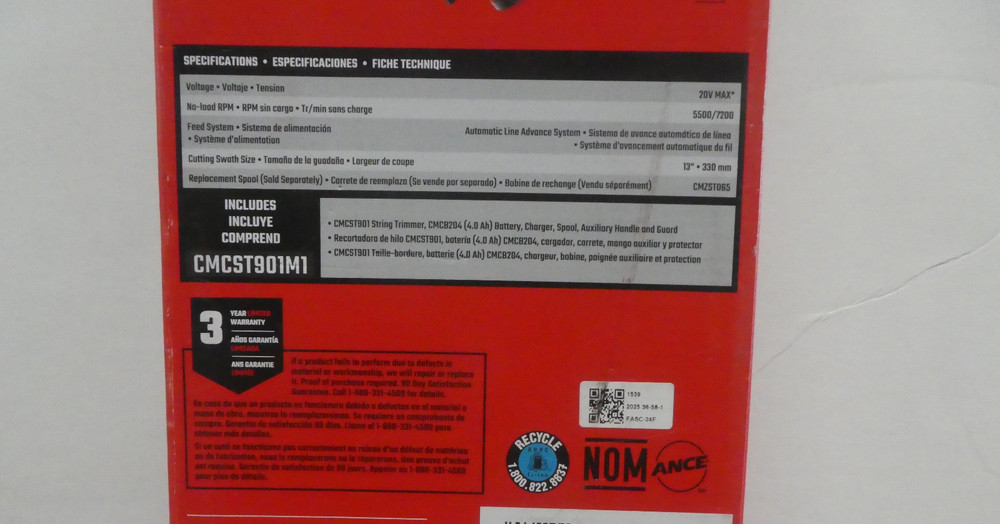 CRAFTSMAN V20 13" String Trimmer Kit CMCST901M1