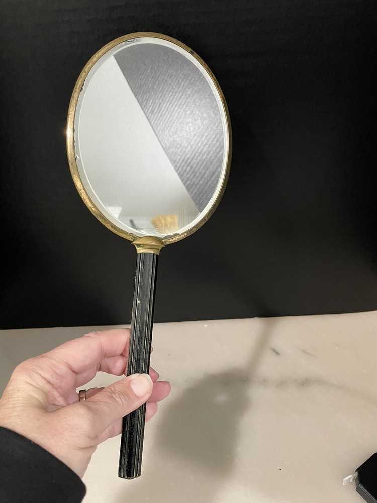 Vintage 12” Hand Held Mirror