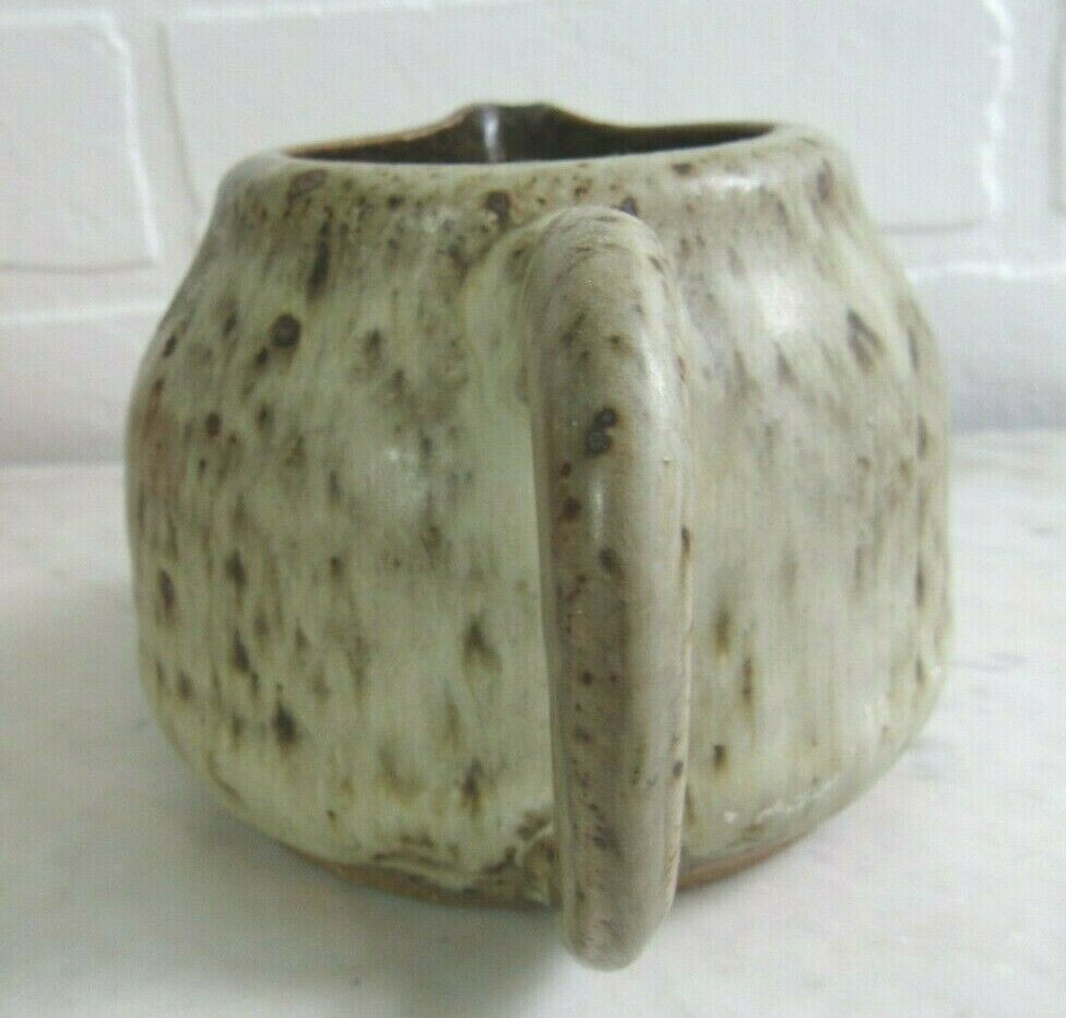 Vintage Studio Art Pottery Pitcher Signed Hand Thrown Stoneware
