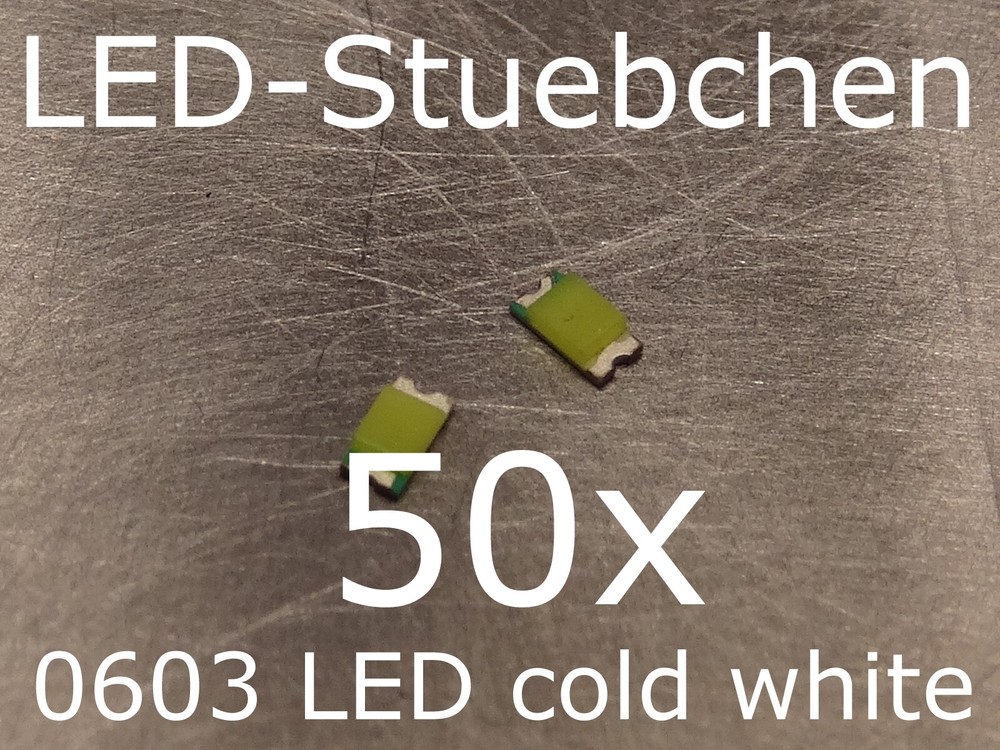 50x 0603 LED Kaltweiss
