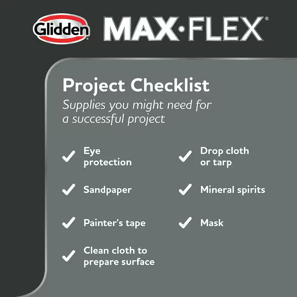 GLIDDEN MAX FLEX Matte Black Interior/Exterior All Surface Spray Paint - 12 oz.