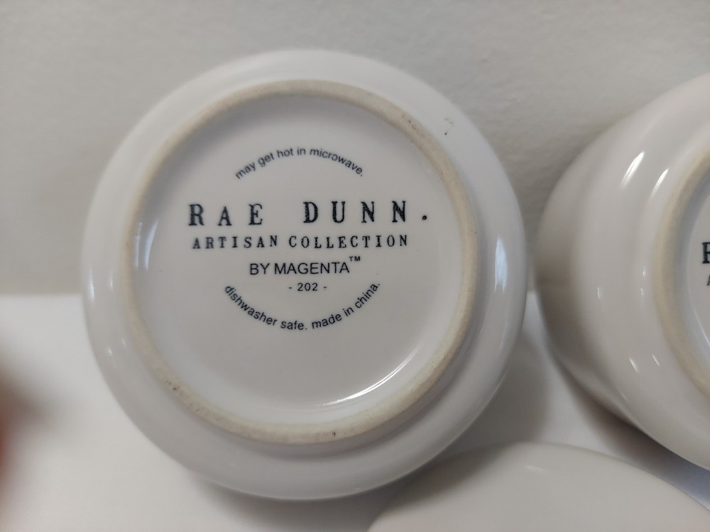 Rae Dunn Pinch Salt & Pepper Ceramic Stackable Container, 2" x 3" each