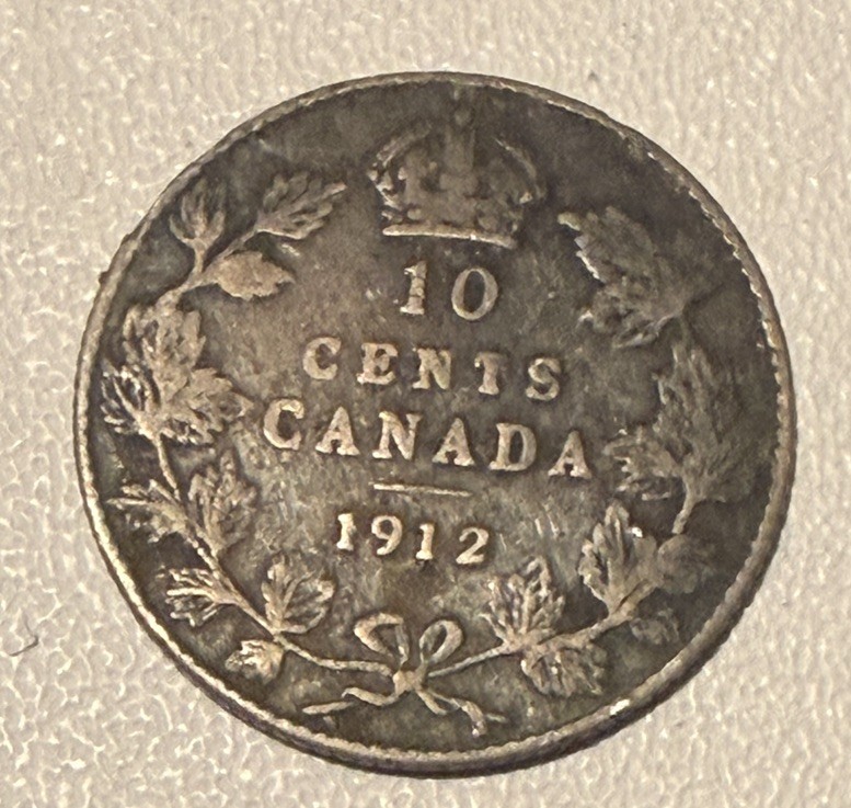 1912 Canada Silver 25 Cents
