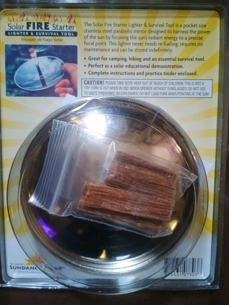 Solar Fire Starter Lighter & Survival Tool! Brand New In Package!