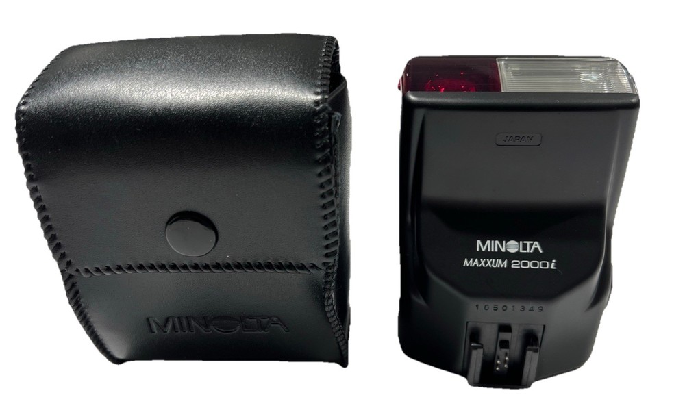 Minolta MAXXUM Program 2000xi Flash Unit For XI Series + Manual Case New-No Box
