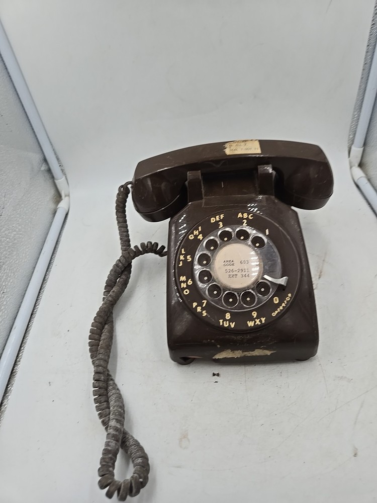 Vintage Brown ROTARY PHONE from BELL 603 Area Code