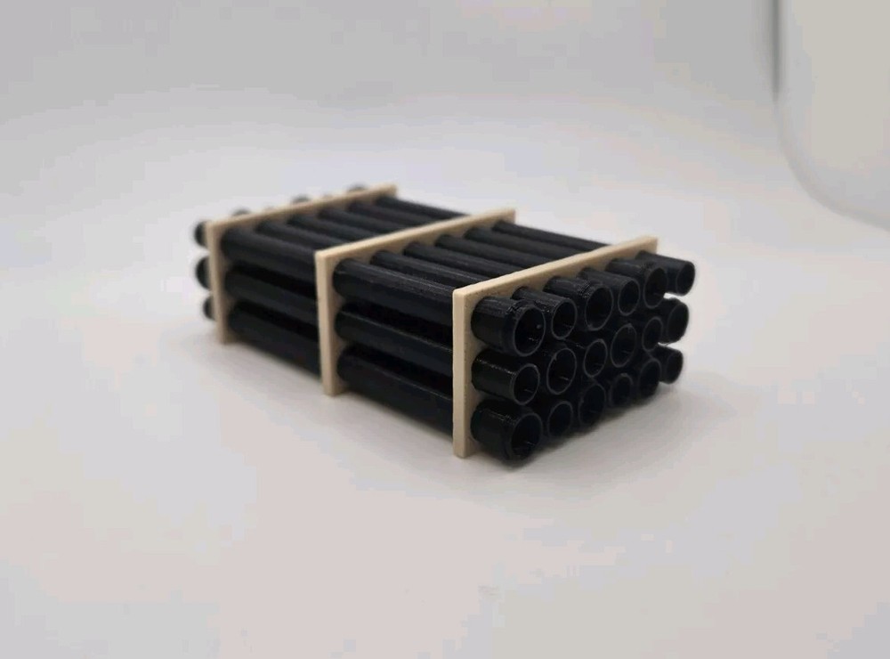 1/50 Scale 12" Black Pipe Trailer Load/Diorama Accessory