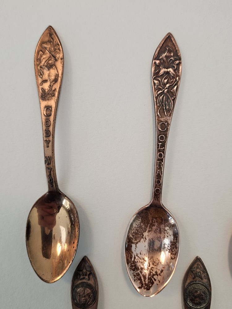 Vintage Bell Trading Post Solid Copper Souvenir Spoons 7 Available. YOUR CHOICE!
