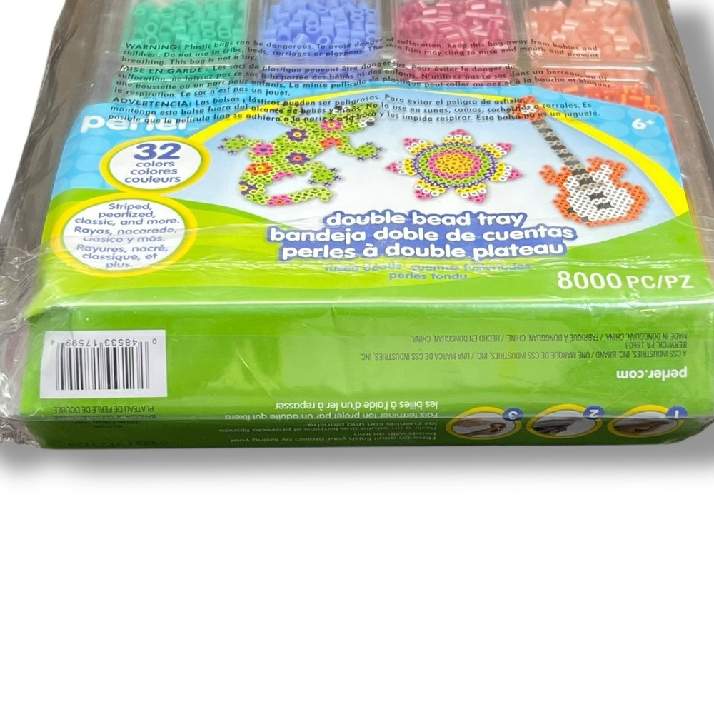 Stackable Plastic Bead Organizer with 8000 Beads Perfect for Creative Projects