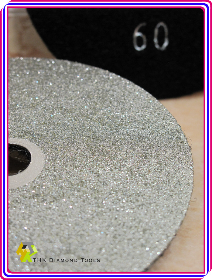 10 x 100mm 4" THK Diamond FLAT LAP lapping grinding wheel disc hook loop backed