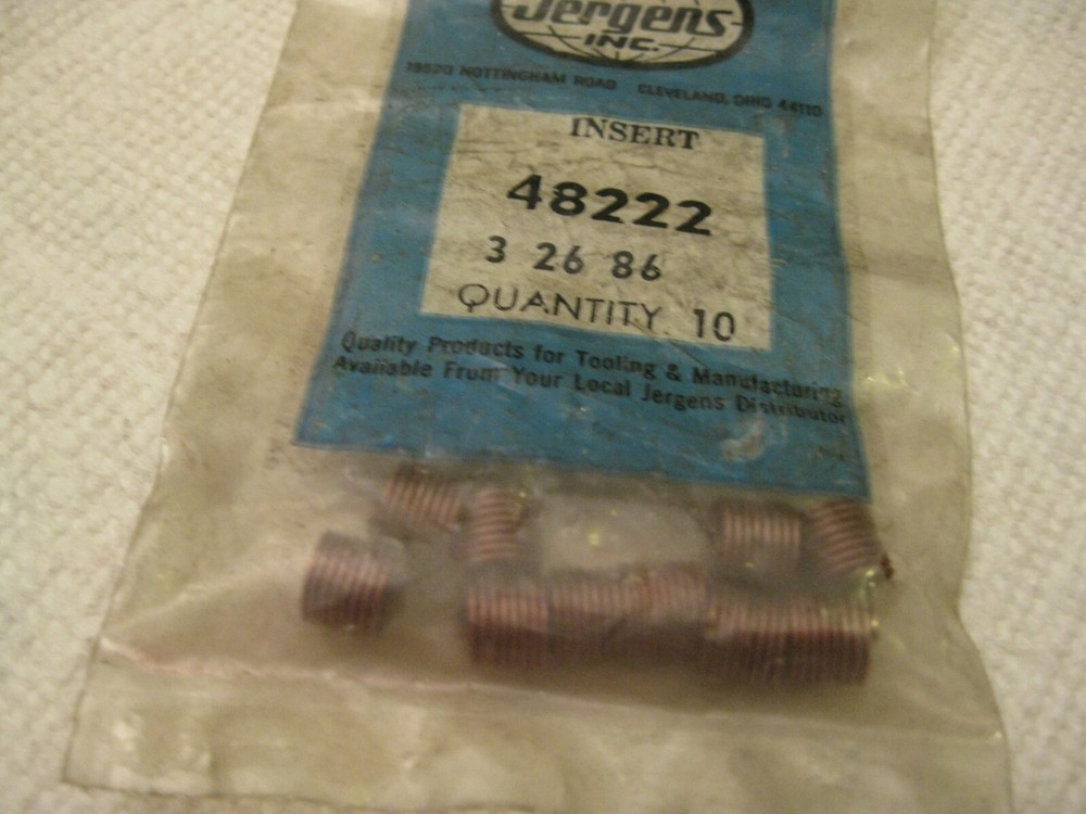 1/4-28 x .312 Screw Thread Insert 10pc Lot  Jergens 48222