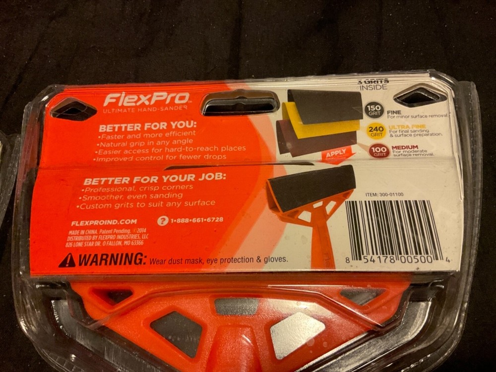 LOT 0F 2 - FLEXPRO ULTIMATE HAND-SANDER 3 SANDING SHEETS INCLUDED