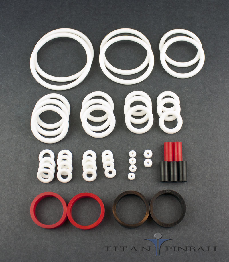 Universal Pinball Machine Rubber Ring Kit - Titan Competition Silicone - ORANGE