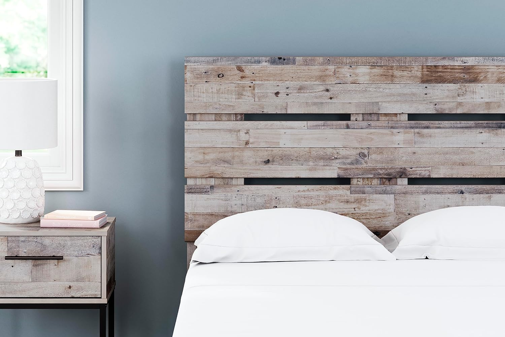 Neilsville Butcher Block Panel Headboard, Queen, Beige
