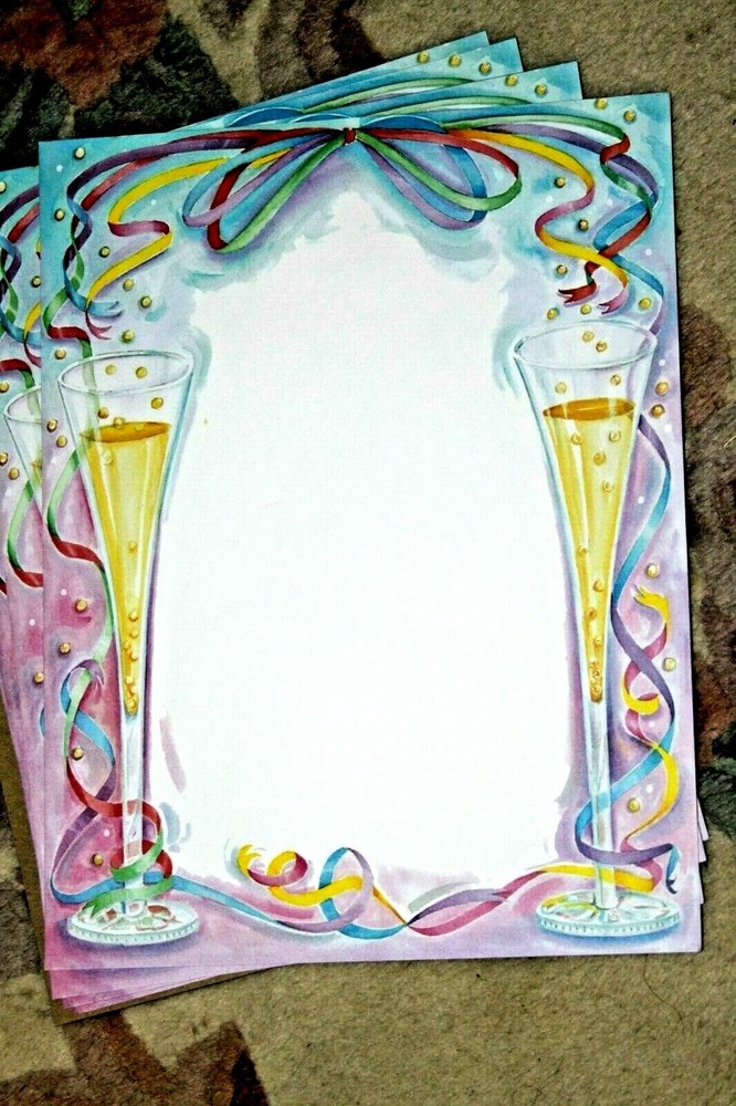 25 Sheets Computer Stationary  ~ CHAMPAGNE