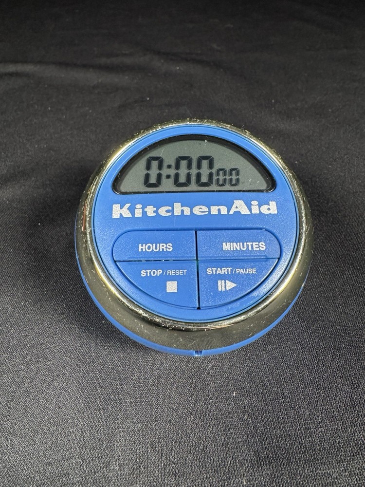KitchenAid Digital Kitchen Timer OEM  Easy to Read  Countertop  Blue & Chrome