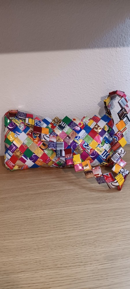 Vintage Candy Wrapper Woven Purse