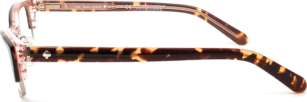 Kate Spade Rectangular Tortoise Blush Eyeglasses – Demo Lens- JOETTA 0FK2