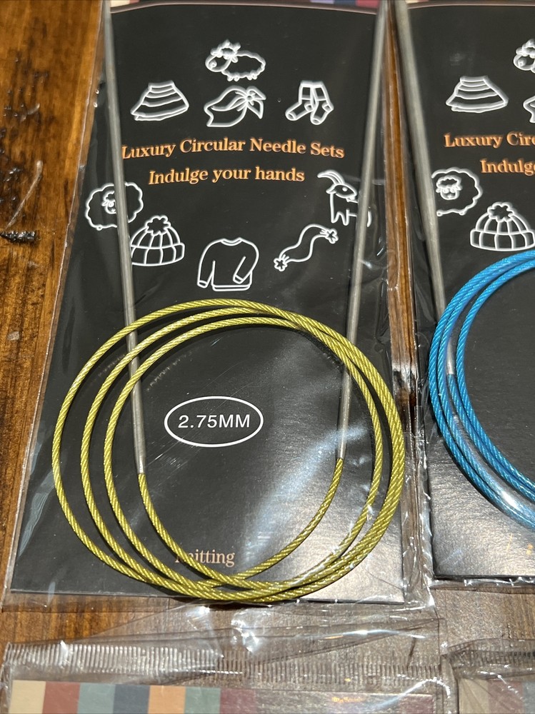 6 Various Fixed Circular Needles 2.75mm-10mm