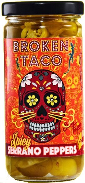 Broken Taco Spicy Serrano Peppers - Vegan - 8 oz