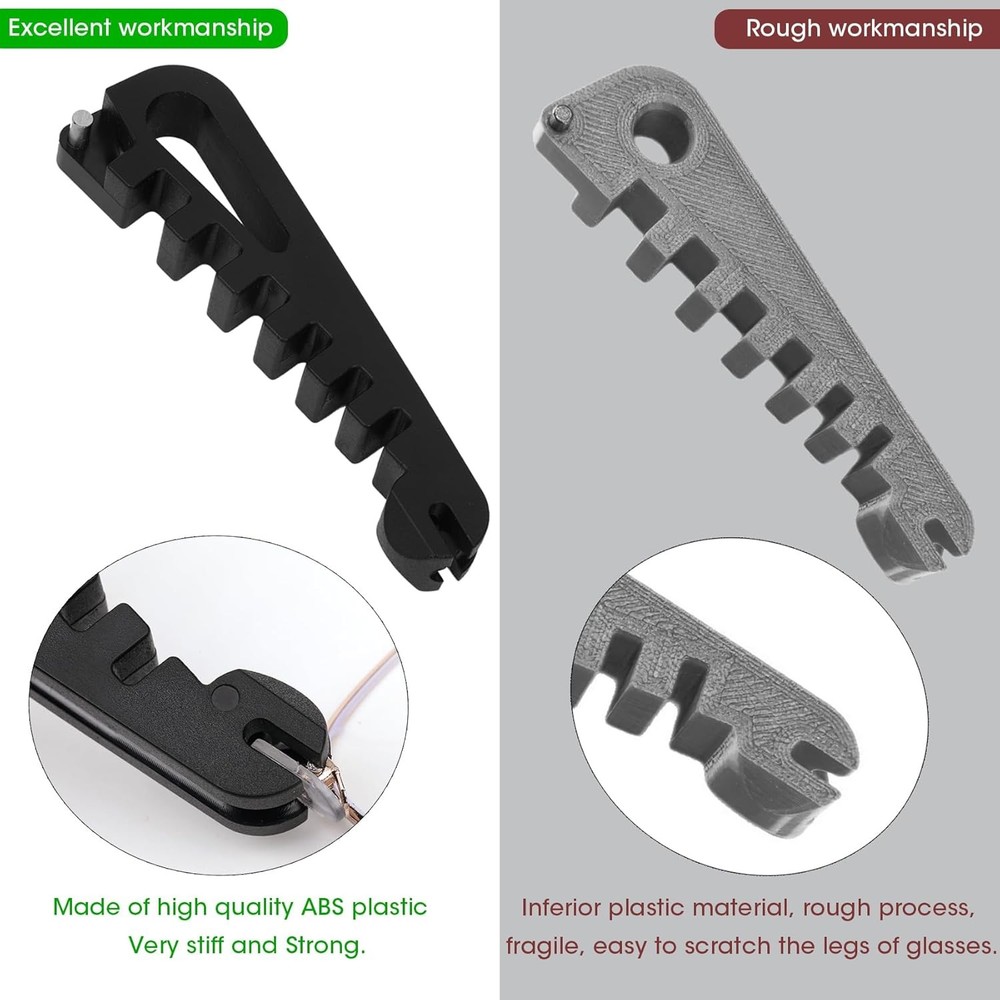 Eyeglass Frame Adjustment Tool for Temple Arms and Nose Pad Fitting