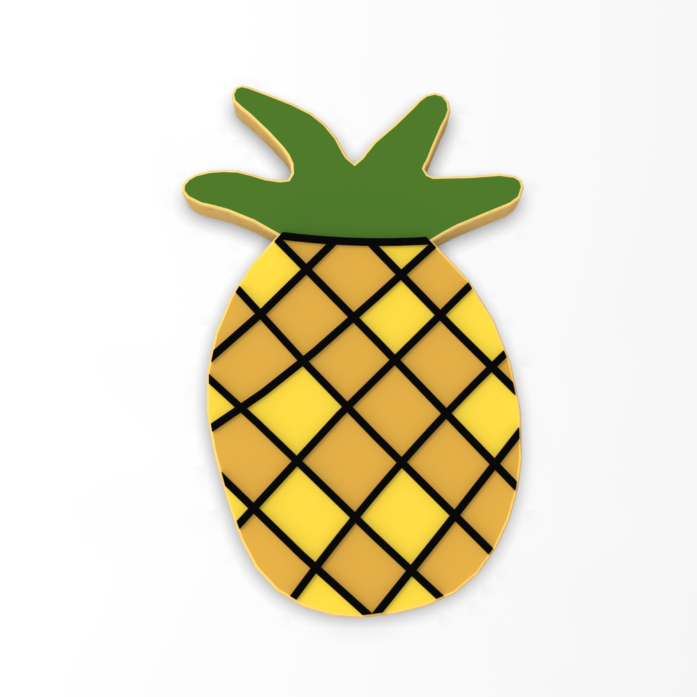 Pineapple Cookie Cutter & Stamp #1 | Fruit Summer Drinks Tropical Beach