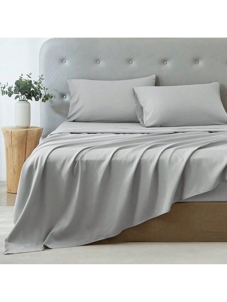 3/4 Piece Bed Sheet Soft Cooling Comfortable Breathable Bedding, Grey