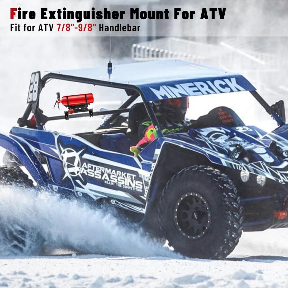 ATV Motorcycle Fire Extinguisher Bracket - Quick Release Fire Extinguisher Holde