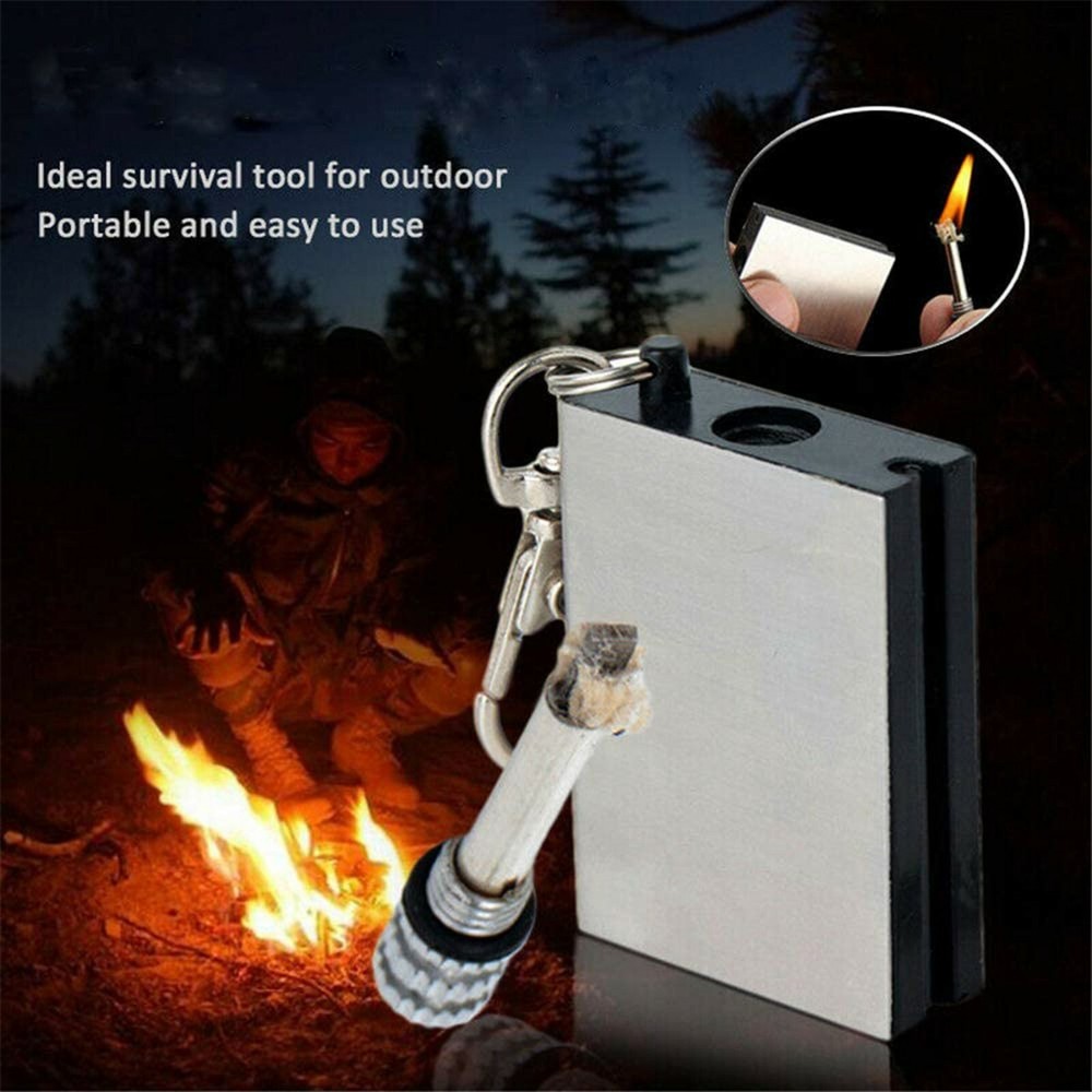 Lighter Flint Magnesium Emergency Fire Starter Camp Survival Refill Waterproof