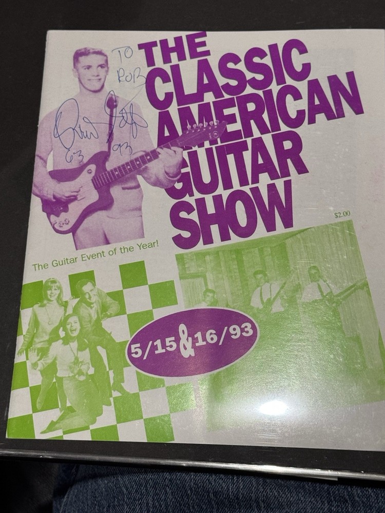 Brian Setzer Signed Program 1993 Classic American Guitar Show