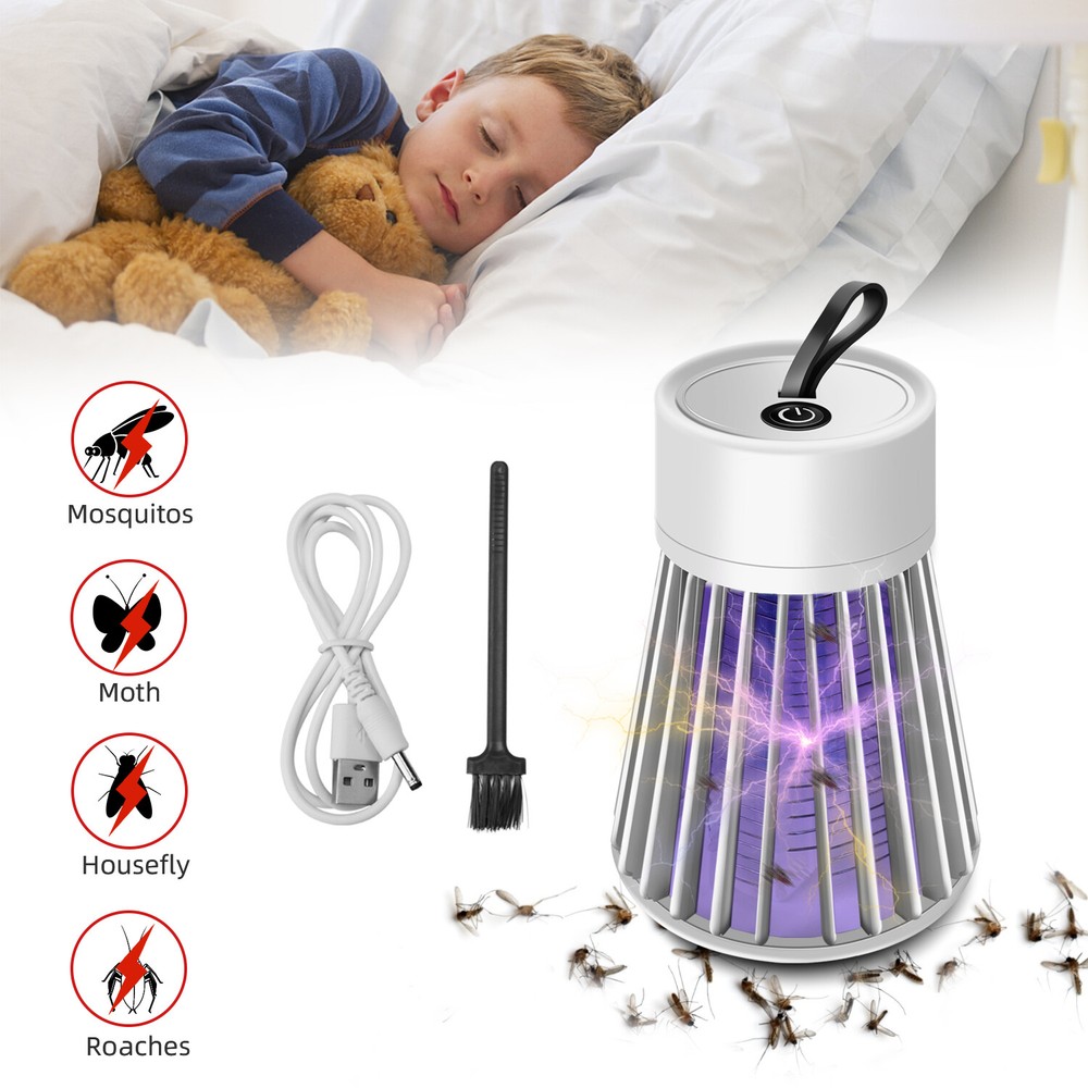 USB Rechargeable Bug Zapper- LED Mosquito Killer Trap for Effective Pest Control