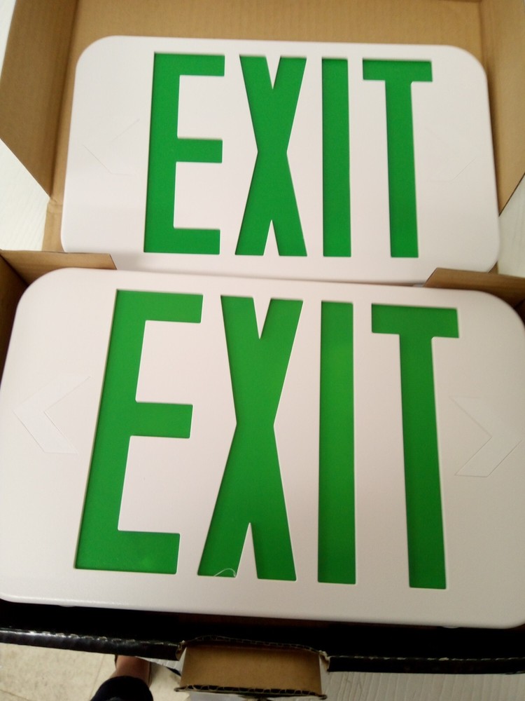 HUBBELL COMPASS CE SERIES LED EMERGENCY EXIT SIGN. NEW IN BOX