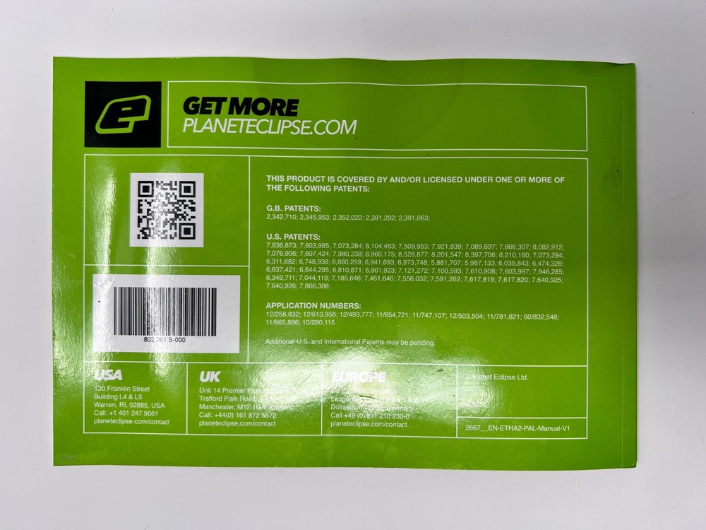 Planet Eclipse Etha 2 Manual