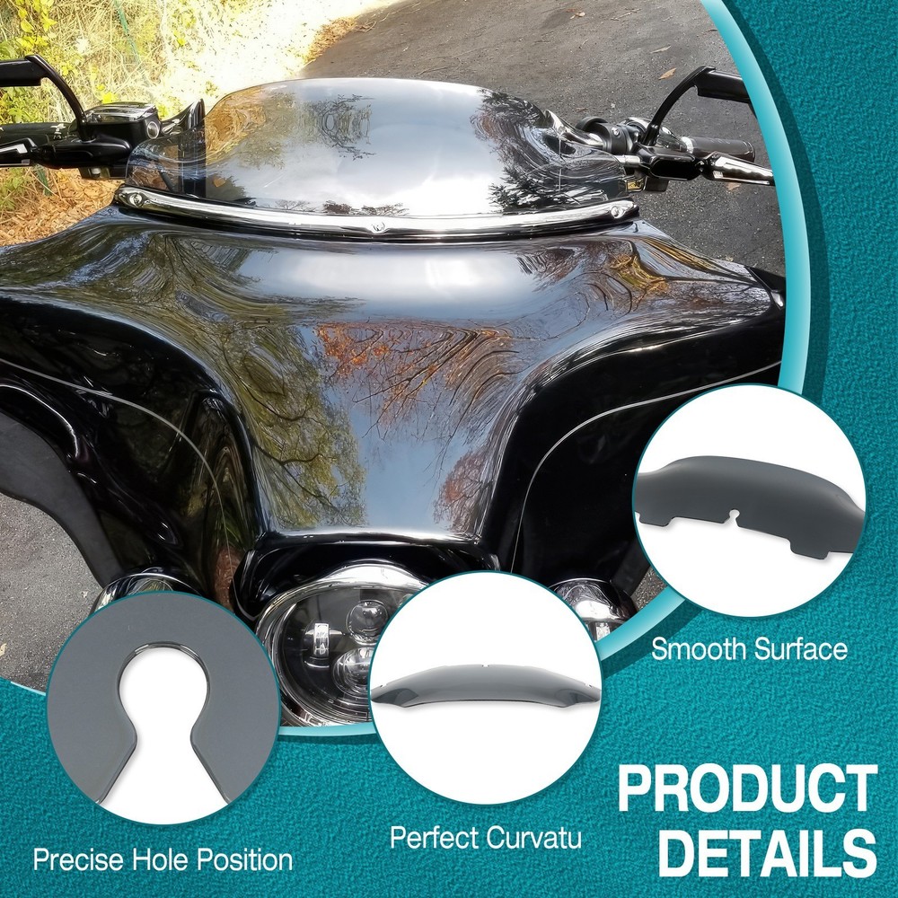 6" Wave Windshield Windscreen For Harley Street Electra Glide FLHX FLHT 96-2013