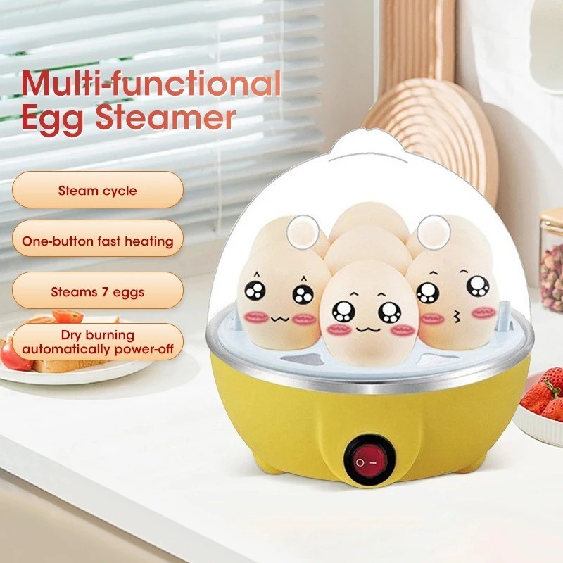 Multi-Functional 7 Egg Cooker Steamer Custard Boiled Egg Maker Kitchen Tool