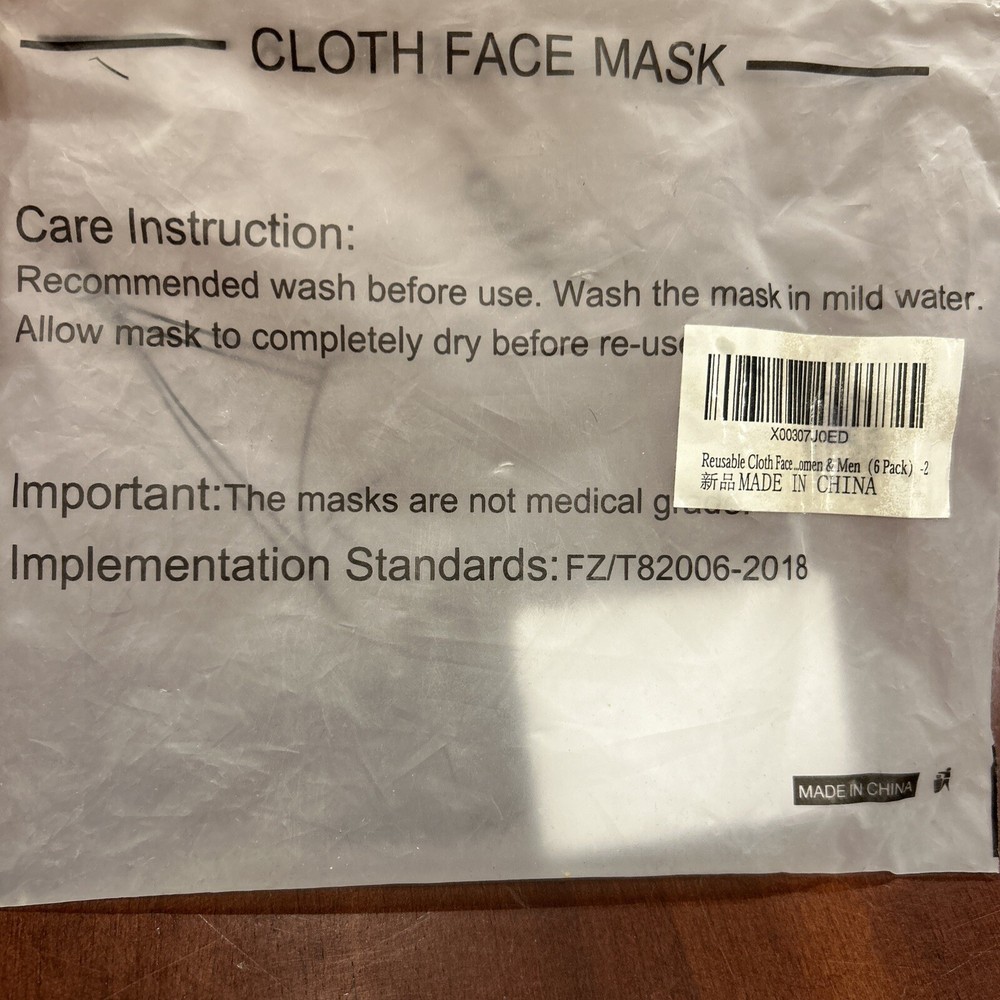 Pack Of 11 Cloth Face Masks Reusable
