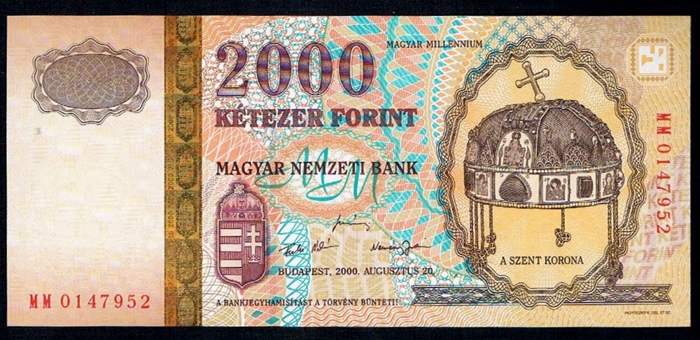 HUNGARY - 2000 FORINT 2000 UNC P 186a