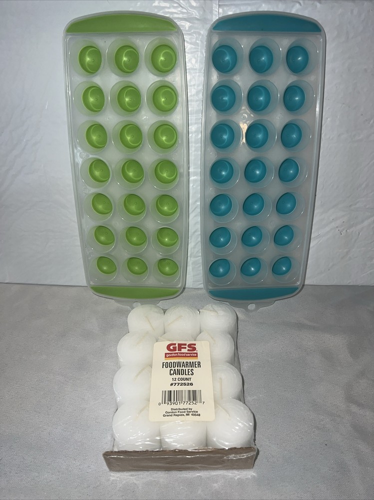 Kitchen 3pc Bundle - 2 Ice Trays - Food Warmer Candles
