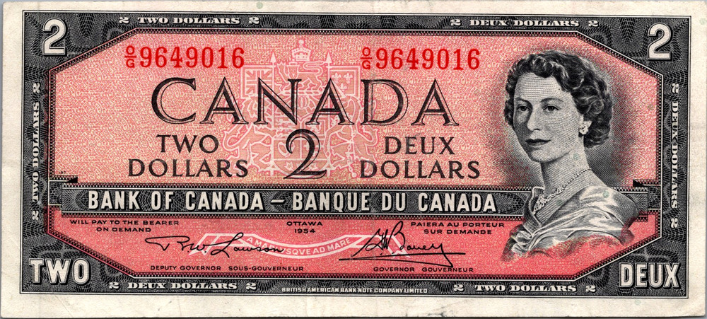 Canada 2 Dollars 1954 BC-38dA