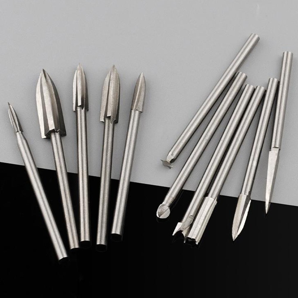 Wood For Carving Drill Bits Set with 3mm Shank for Rotary Tool for Craftwork
