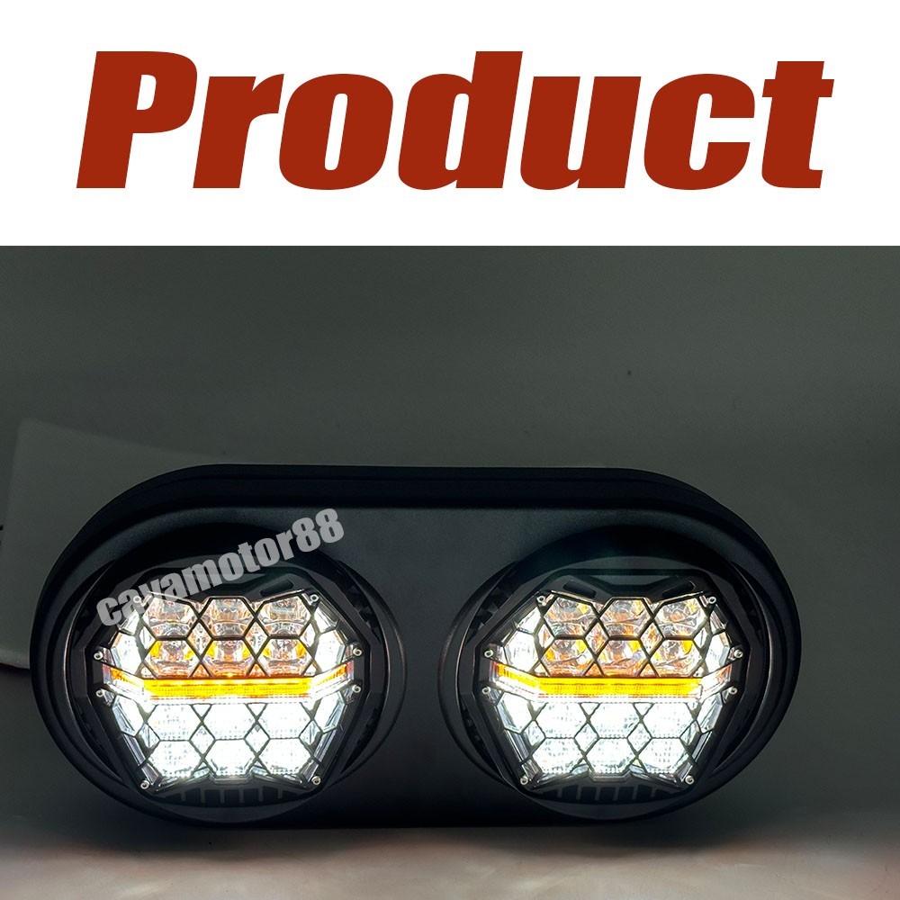 DOT 5 3/4" Dual LED Front Headlight For Harley Road Glide 2004-2013 Hi/Low Beam