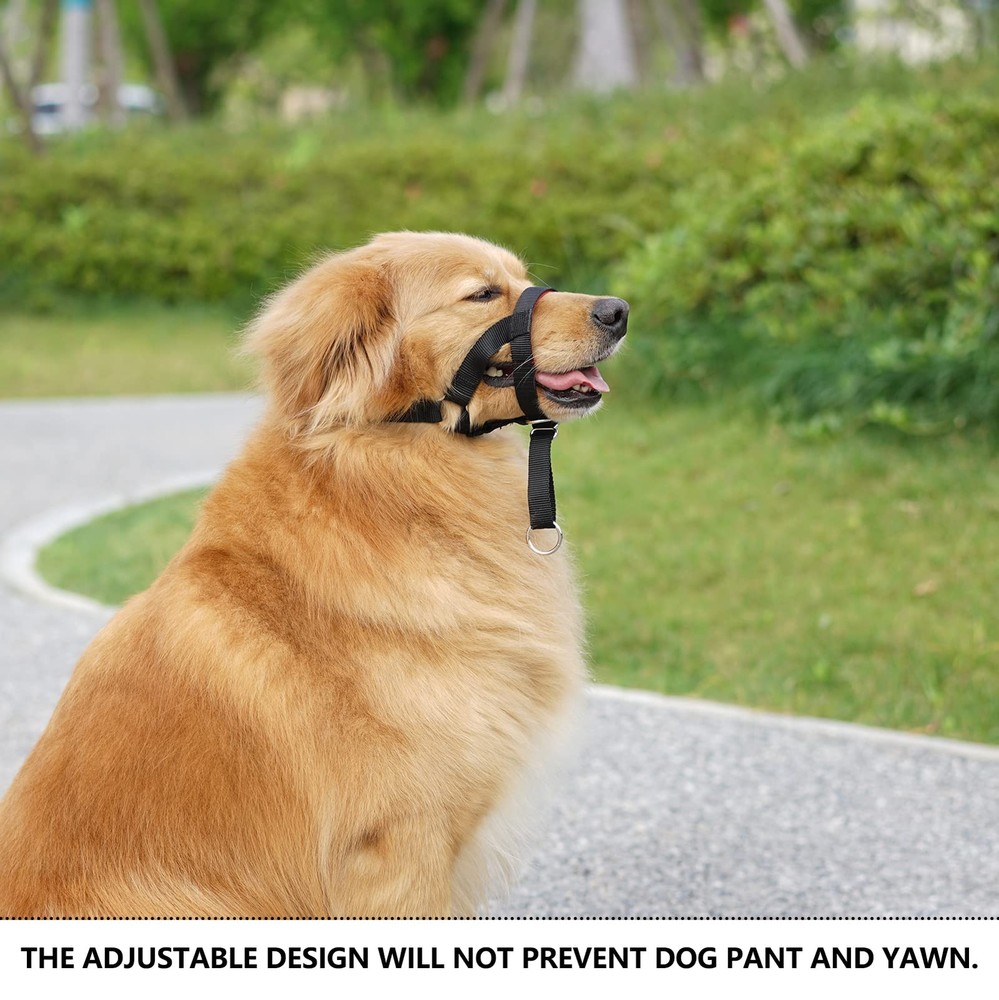 Dog Head Collar Head Collar with Fabric Padded Adjustable Training Tool Stop ...