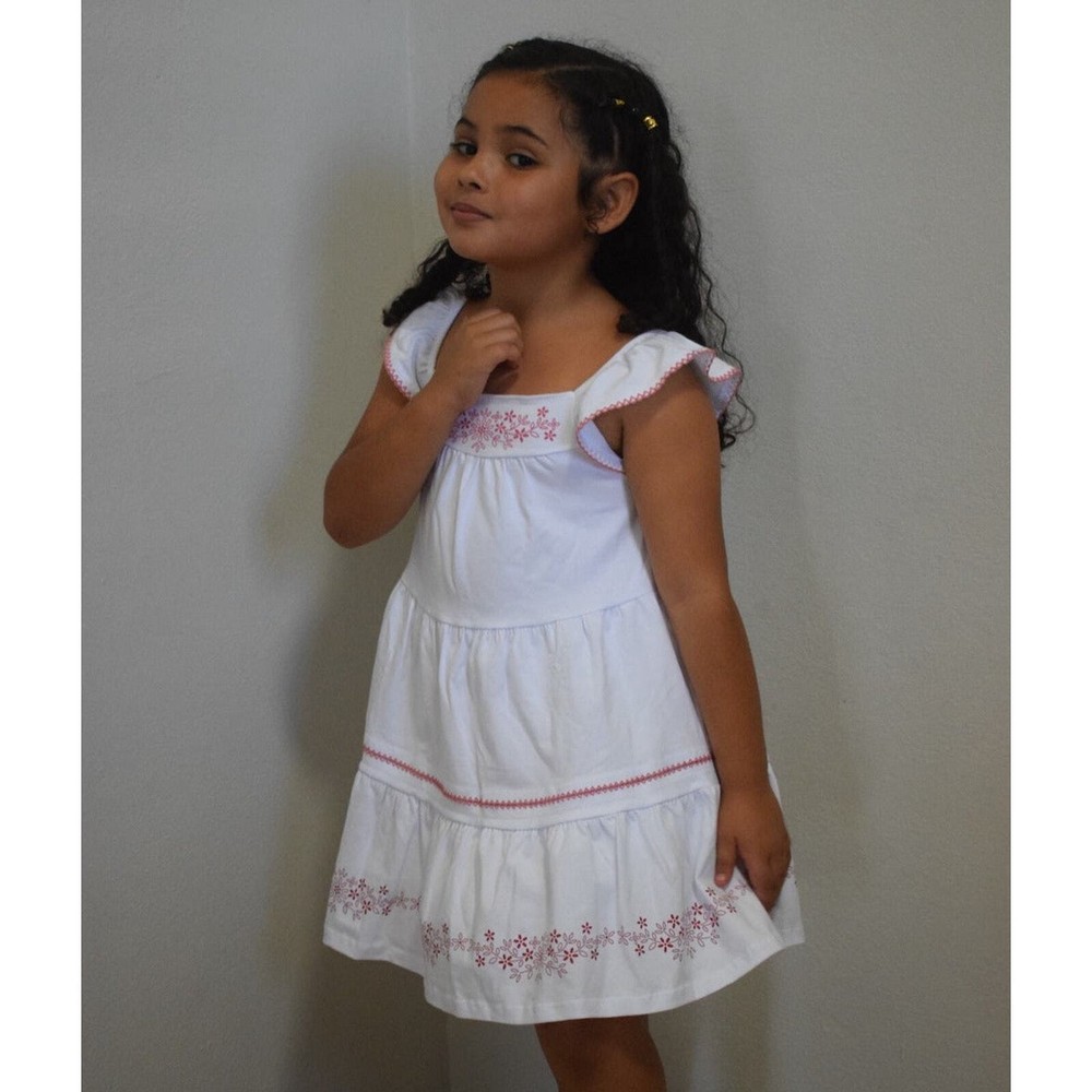 White and Pink Sophisticated Size 8