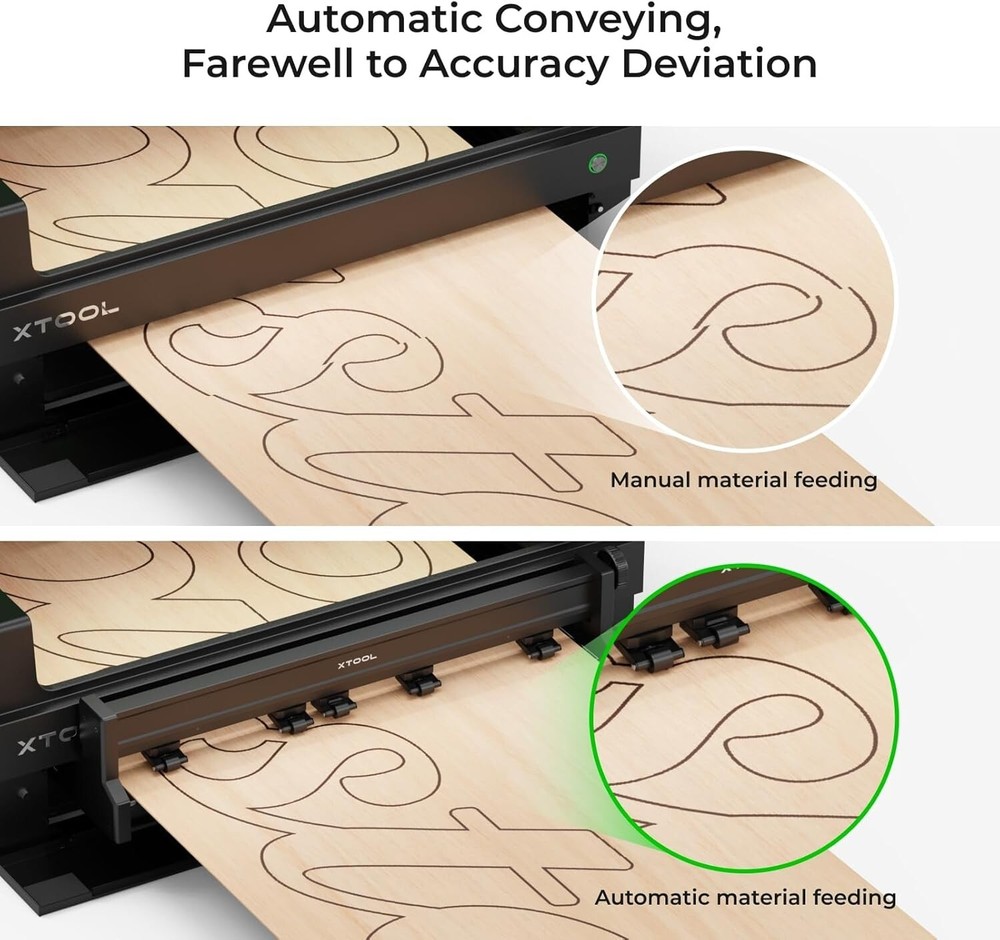 xTool S1 Automatic Conveyor Feeder, Automatic Conveying, Extra Large Processing
