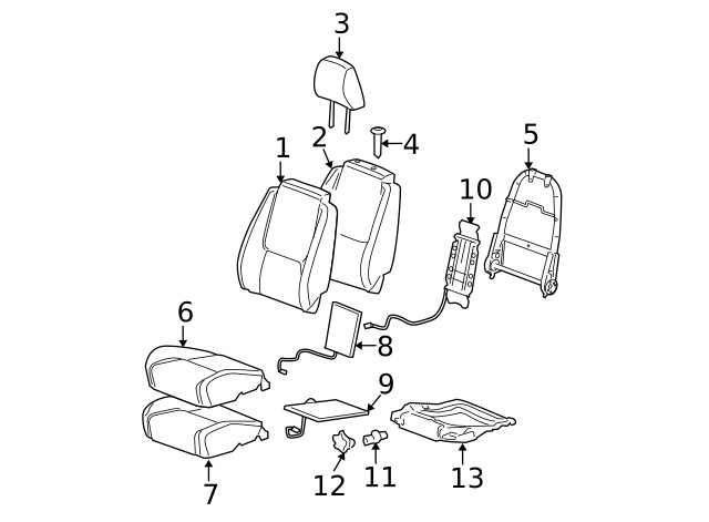 Genuine GM Headrest 89041795