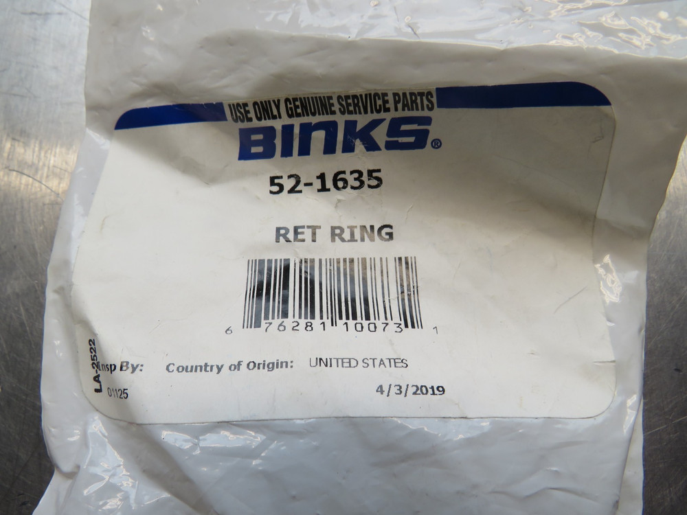 Binks 52-1635 Retaining Ring