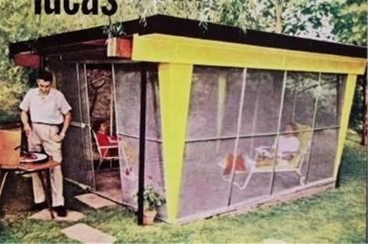 Screen House Modern Eames Era 1961 How-To build PLANS