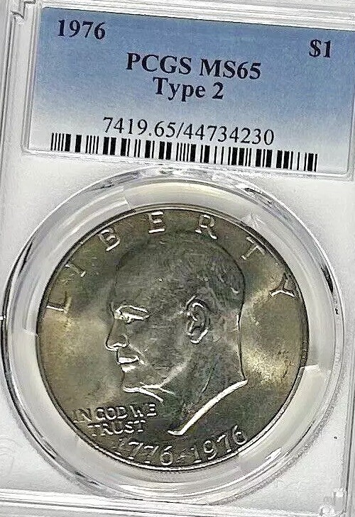 1976-P Type 2 PCGS Grades MS65 Eisenhower Ike Dollar