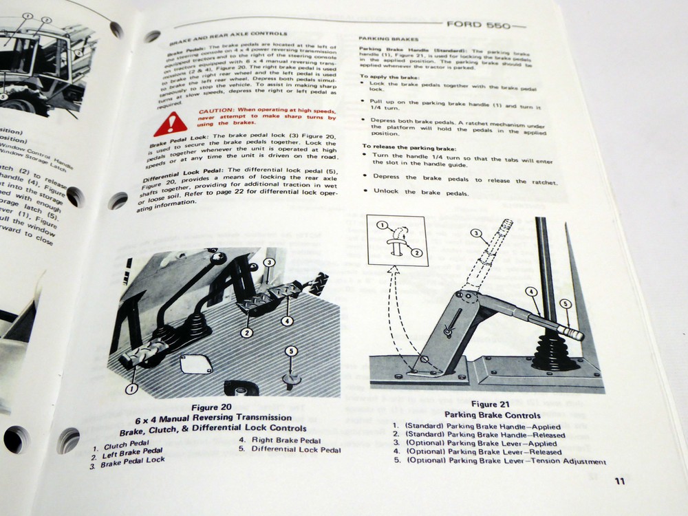 Ford 550 Tractor Loader Backhoe Operators Manual Maintenance Guide Book NEW