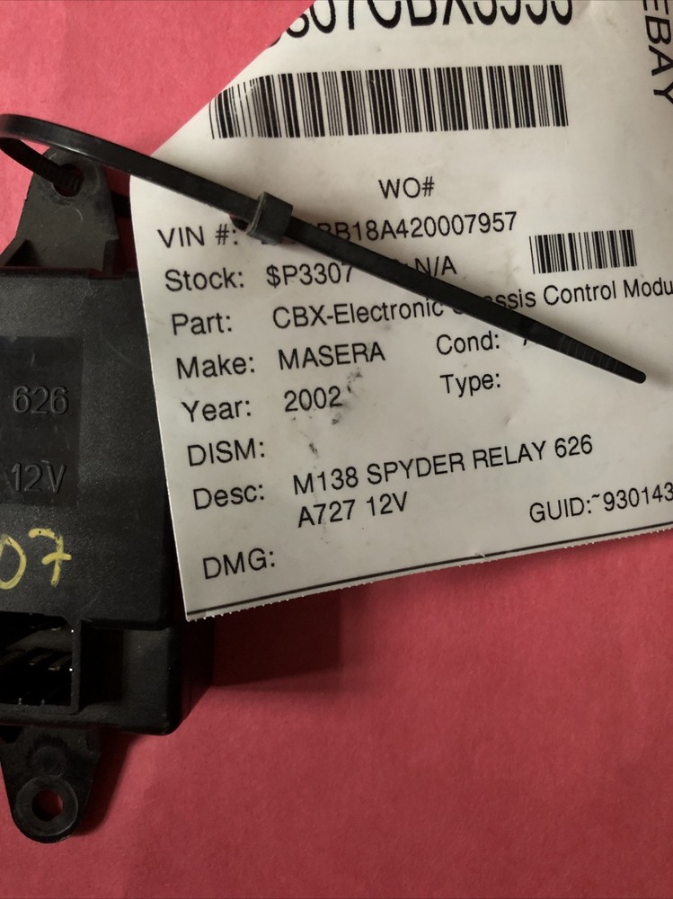 Maserati 3200 Gt Control Module Control Unit ECU A727